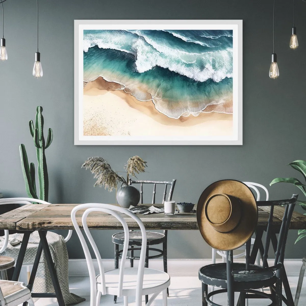 Poster în ramă albă - Întâlnire eternă - 100x70 cm