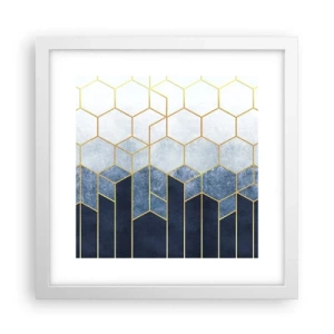 Poster în ramă albă - Compoziție în ritm sincopat - 30x30 cm