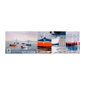 Mostră de Tapet Standard Eco - O odihnă binemeritată - Nautic, Barci cu pânze, Litoral - 100x30 cm