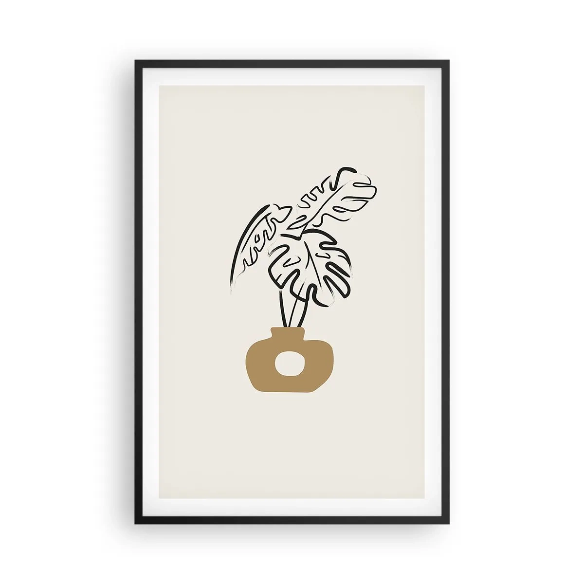 Poster în ramă neagră - Monstera - decorarea casei - 61x91 cm