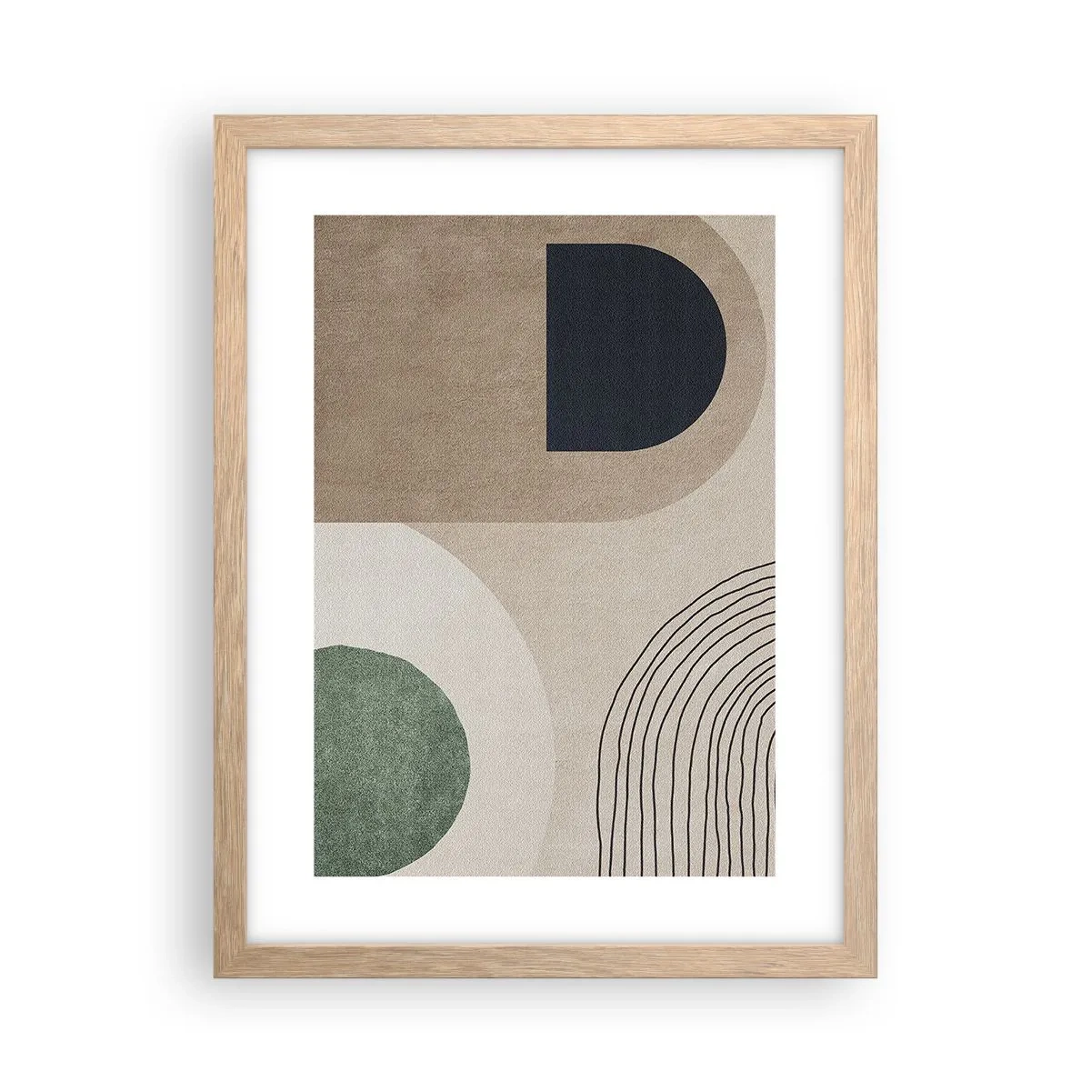 Poster în ramă de stejar deschis - Blândețea ovalului - 30x40 cm