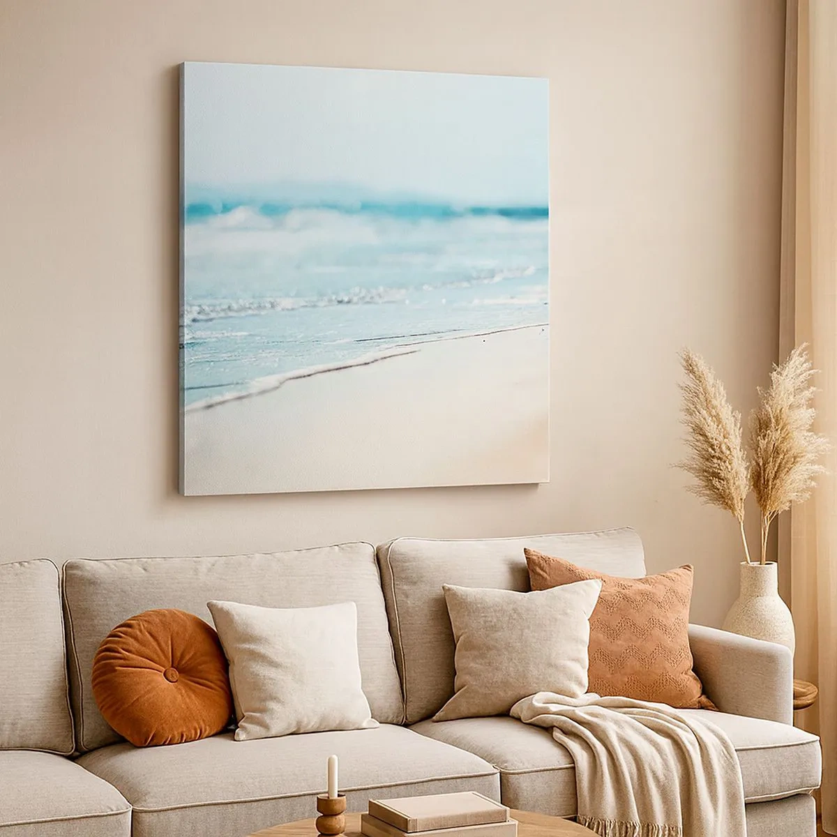 Tablou pe pânză - Căldură și zgomotul valurilor - 30x30 cm