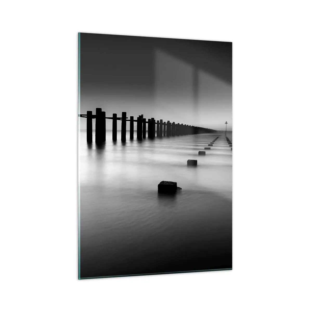 Tablou pe sticlă - În depărtare gri în ceață - 50x70 cm