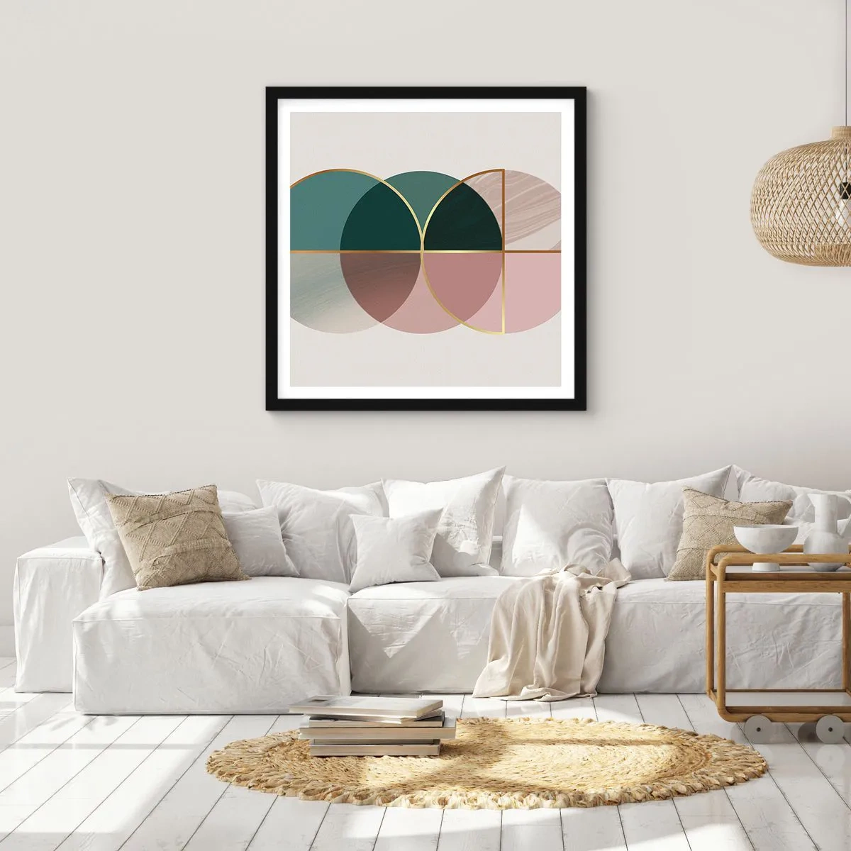 Poster în ramă neagră - Roată cu roată… - 30x30 cm