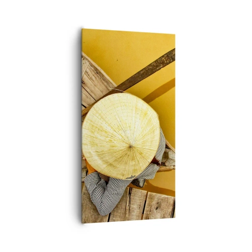 Tablou pe pânză - Viața pe râul galben - 65x120 cm