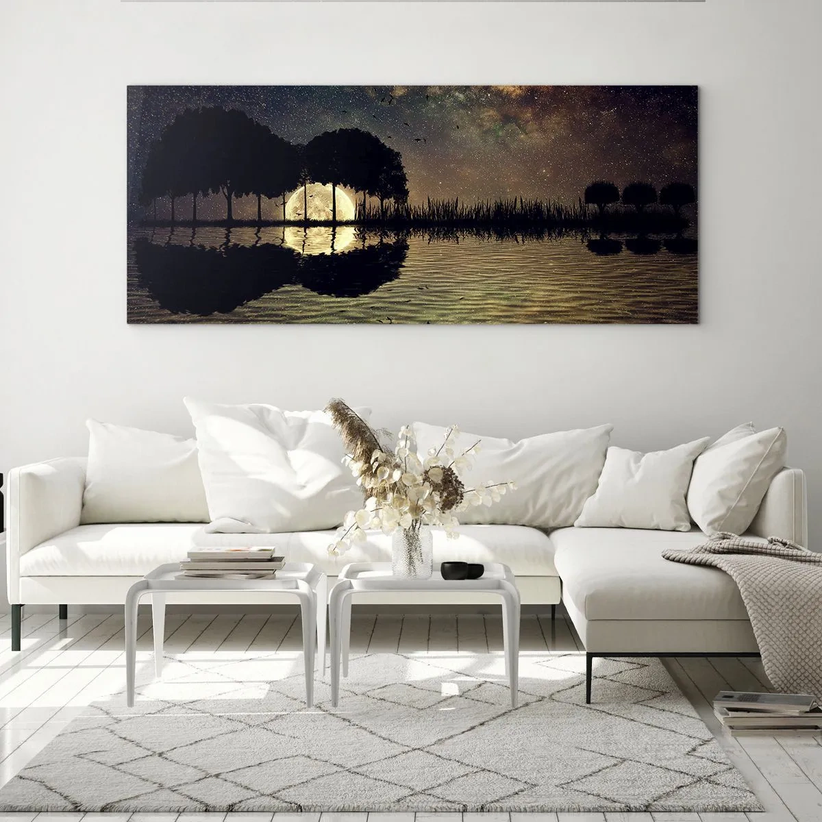 Tablou pe sticlă - O noapte la capătul lumii - 160x50 cm