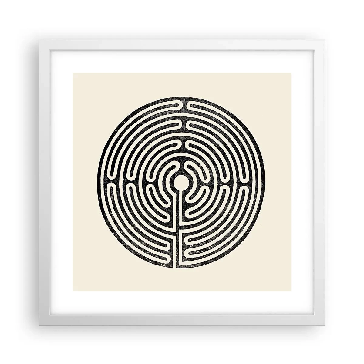 Poster în ramă albă - Ordine secretă - 40x40 cm