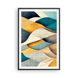 Poster în ramă neagră - Ritm și ondulare - 61x91 cm