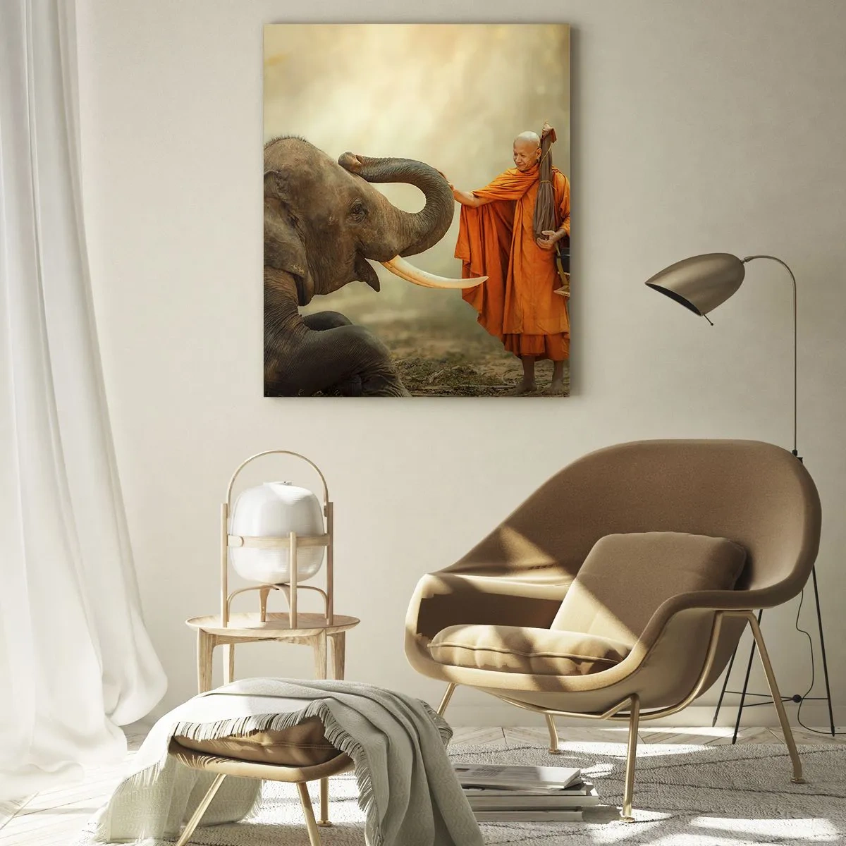 Tablou pe sticlă - Întâlnire în călătorie - 50x70 cm