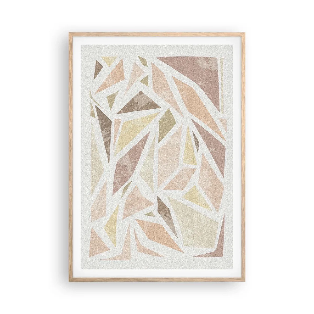 Poster în ramă de stejar deschis - Compoziție de vitralii - 70x100 cm