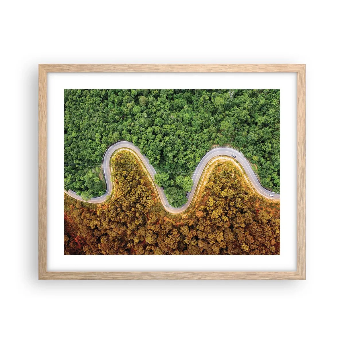 Poster în ramă de stejar deschis - Frontiere și defilee - 50x40 cm