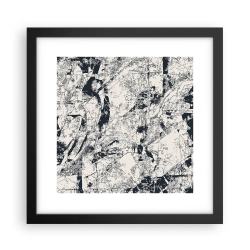 Poster în ramă neagră - Întrepătrunderea contrariilor - 30x30 cm