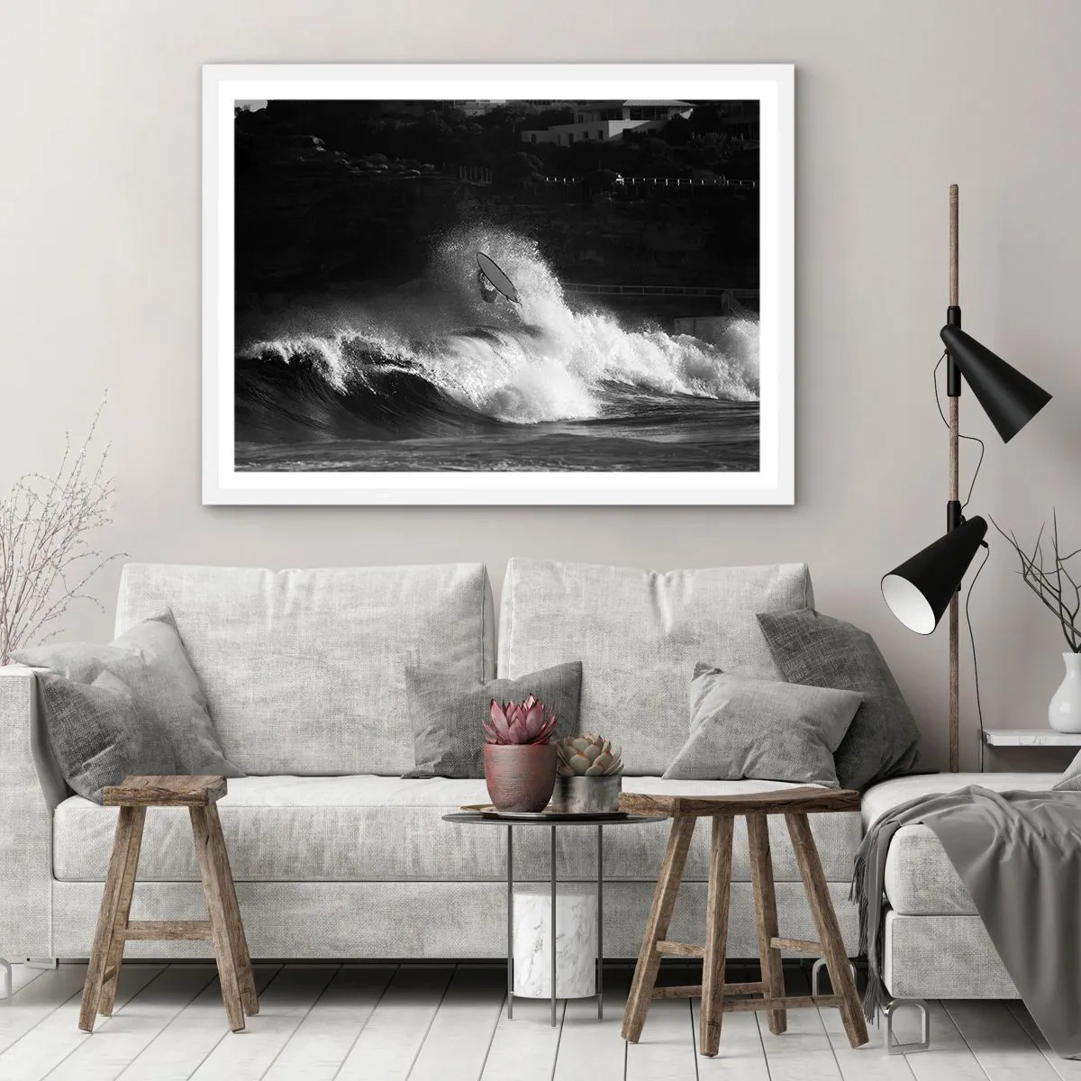 Poster în ramă albă - Provocare acceptată! - 91x61 cm