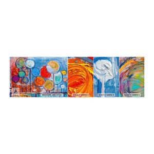 Mostră tapet autocolant Deluxe Sticker - Toate ciudăţeniile şi curiozităţile - Baloane colorate, Abstracția, Pentru copii - 100x30 cm