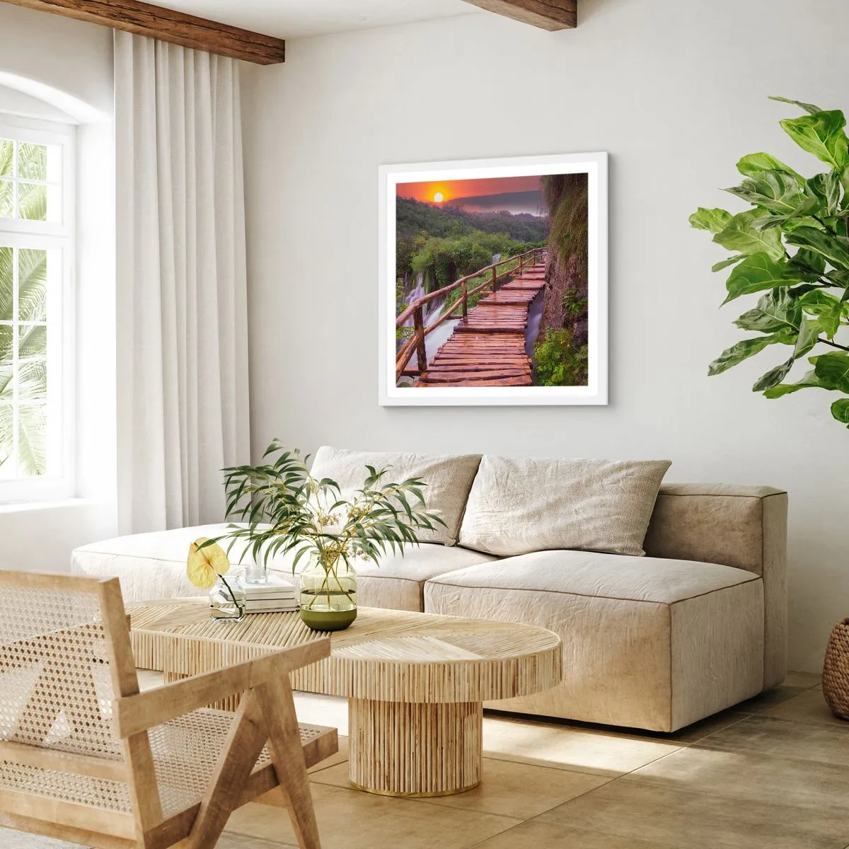 Poster în ramă albă - Frumusețe de necrezut - 40x40 cm