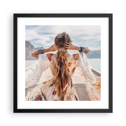 Poster în ramă neagră - Pe drumul spre fericire - 40x40 cm