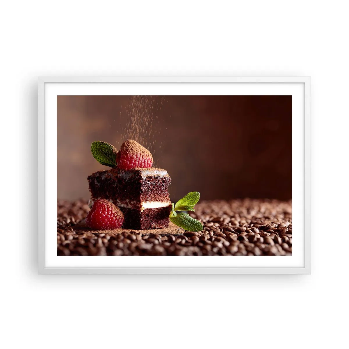 Poster în ramă albă - Viața este dulce - 70x50 cm