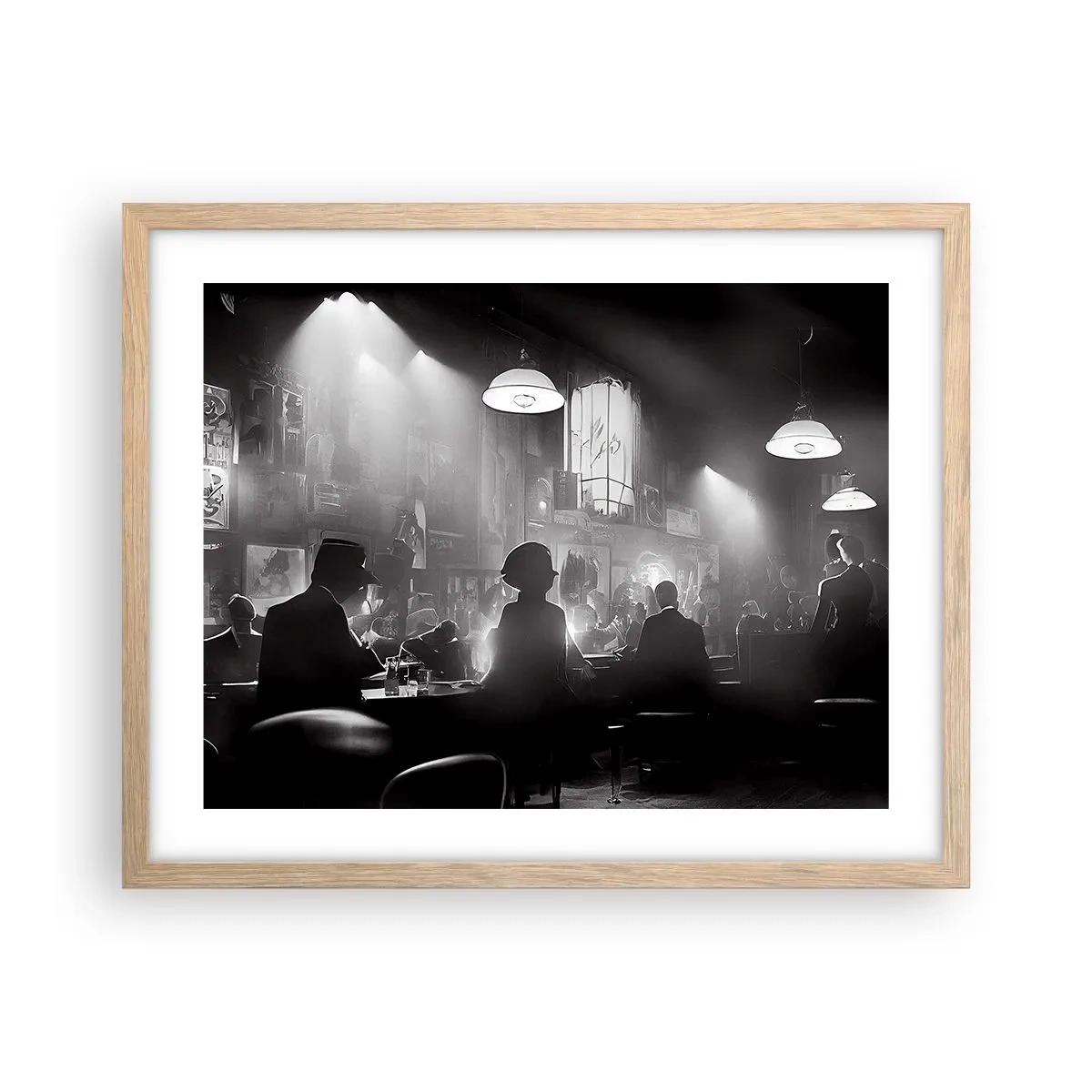 Poster în ramă de stejar deschis - În stil jazz - 50x40 cm