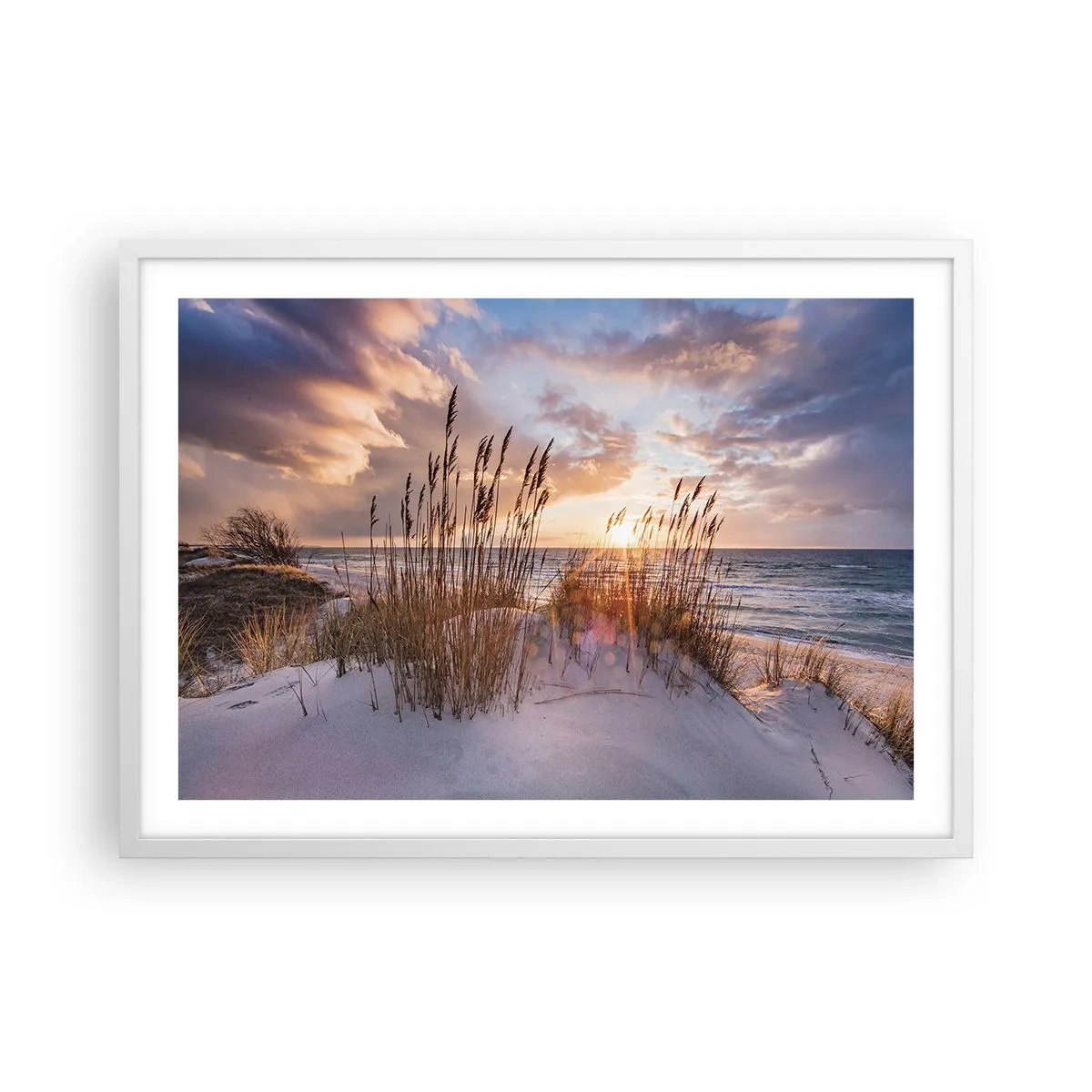 Poster în ramă albă - Adio soare și vânt - 70x50 cm