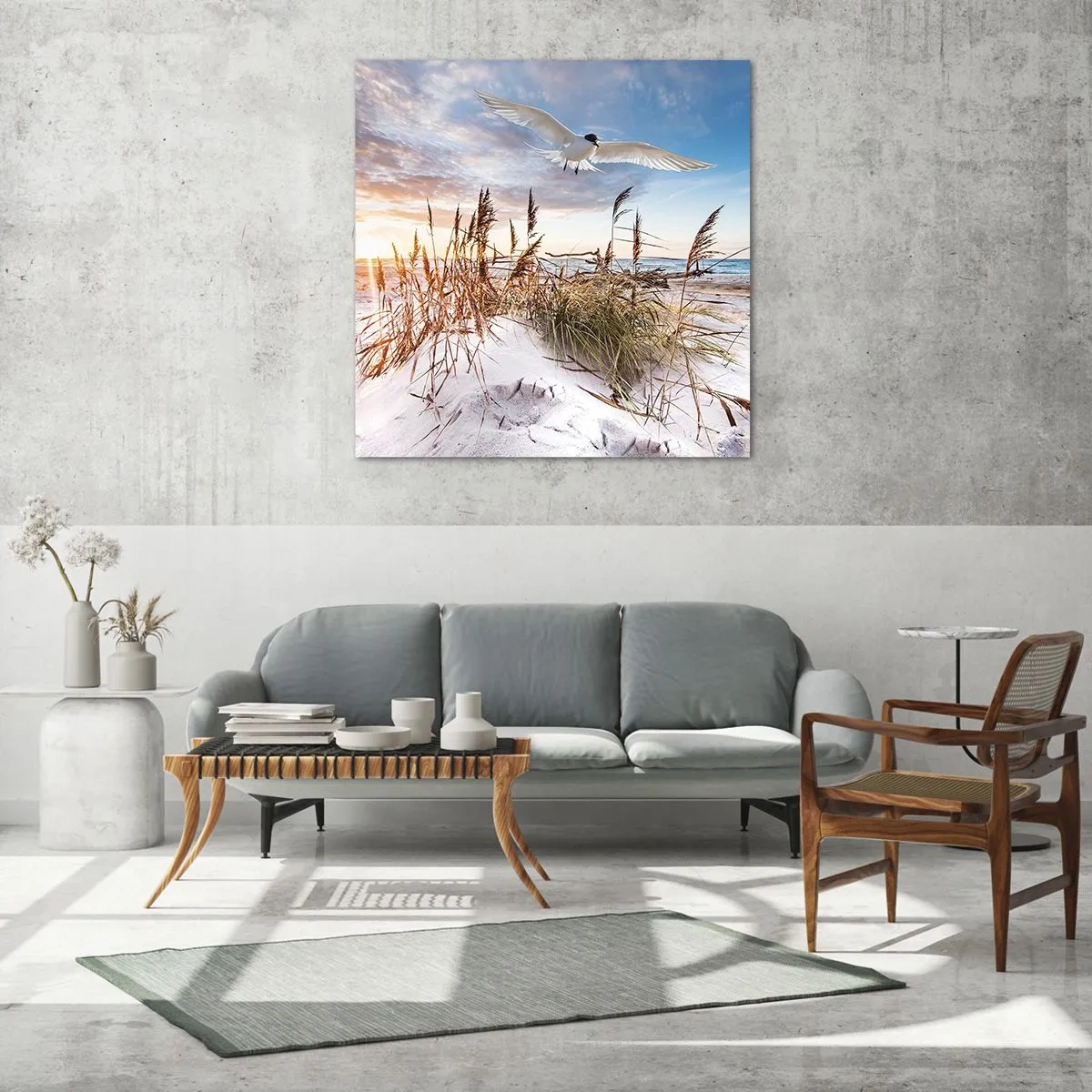Tablou pe sticlă - Vânt dinspre mare - 50x50 cm
