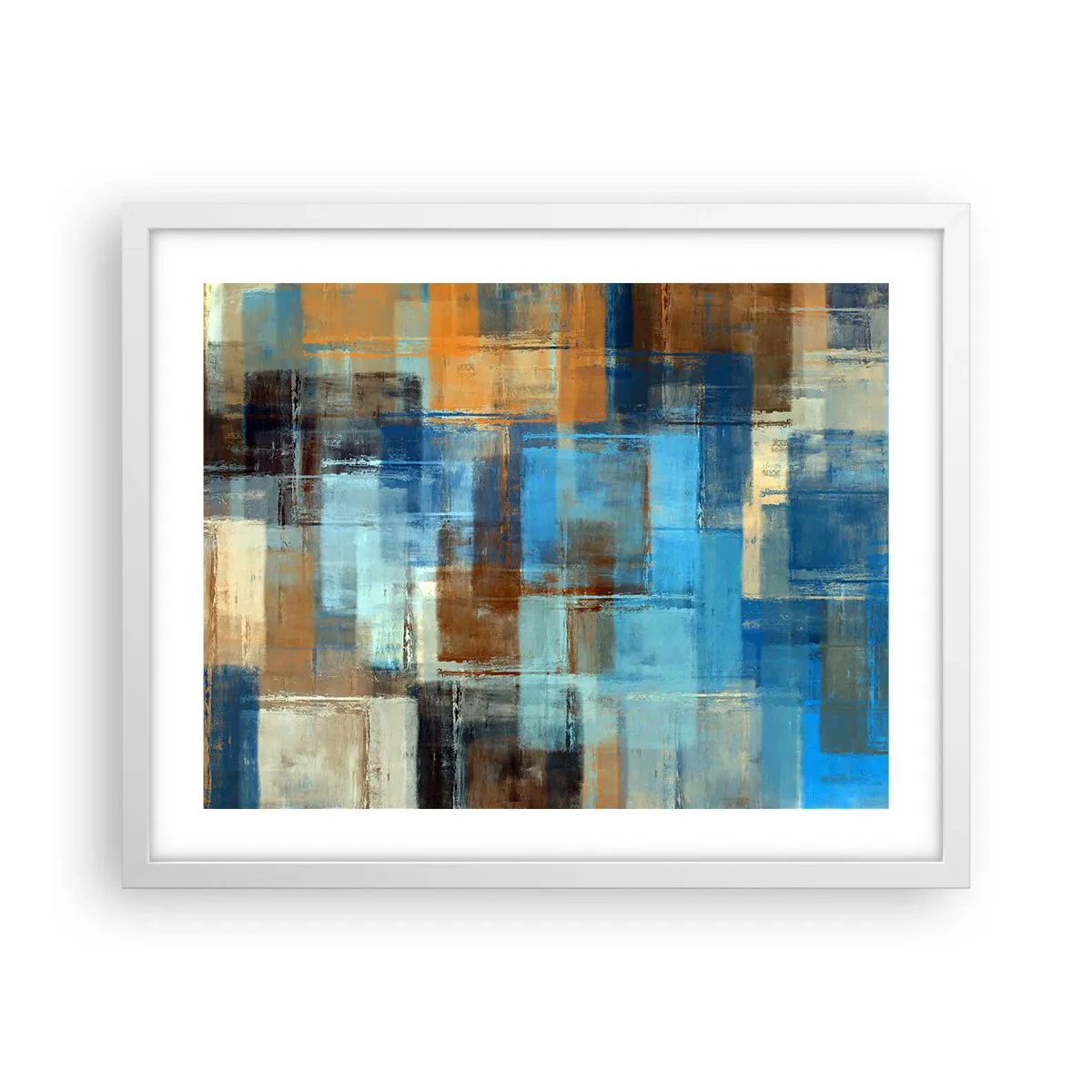 Poster în ramă albă - Prin valul albastru - 50x40 cm