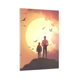 Tablou pe sticlă - Față în față cu soarele - 50x70 cm