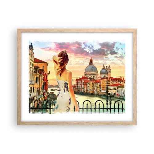 Poster în ramă de stejar deschis - Când vine vorba de aventură, doar în... - 50x40 cm
