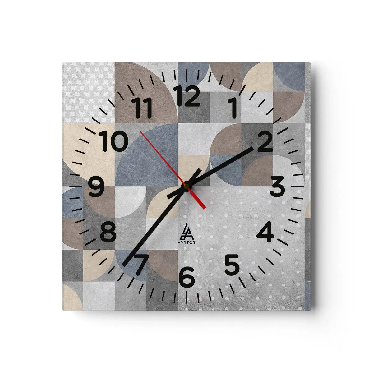 Ceas de perete - Ceas pe sticlă - Fantezie ceramică - 40x40 cm