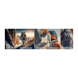 Mostră tapet Premium Canvas - Războinic singuratic - Alpi, Alpinism, Munţi - 100x30 cm
