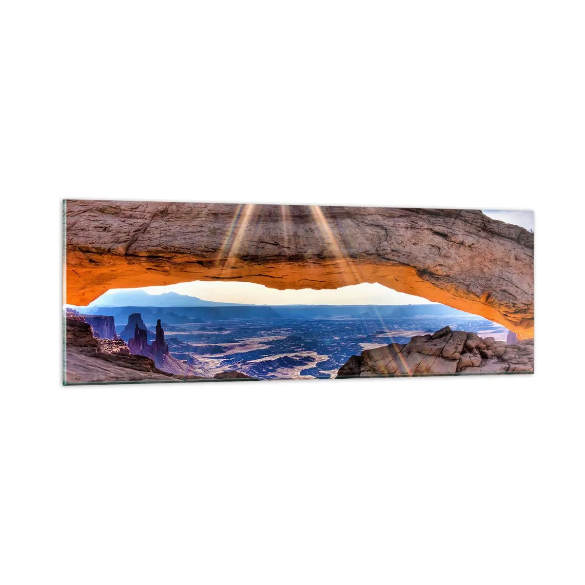 Tablou pe sticlă - Prin poarta de piatră - 90x30 cm