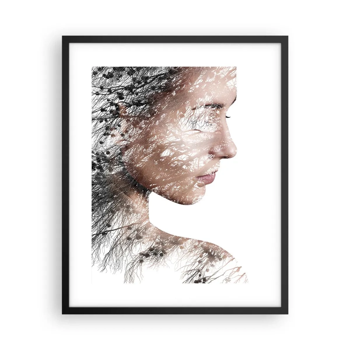 Poster în ramă neagră - Spiritul pădurii - 40x50 cm