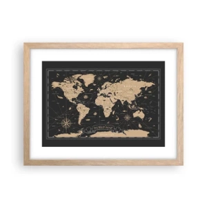 Poster în ramă de stejar deschis - Limitele lumii mele - 40x30 cm