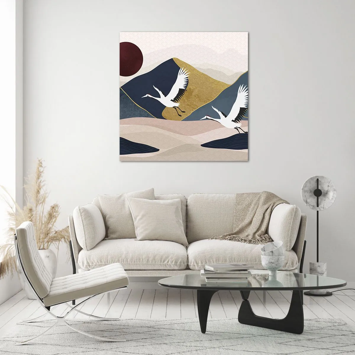 Tablou pe sticlă - Și ziua a zburat din nou - 70x70 cm