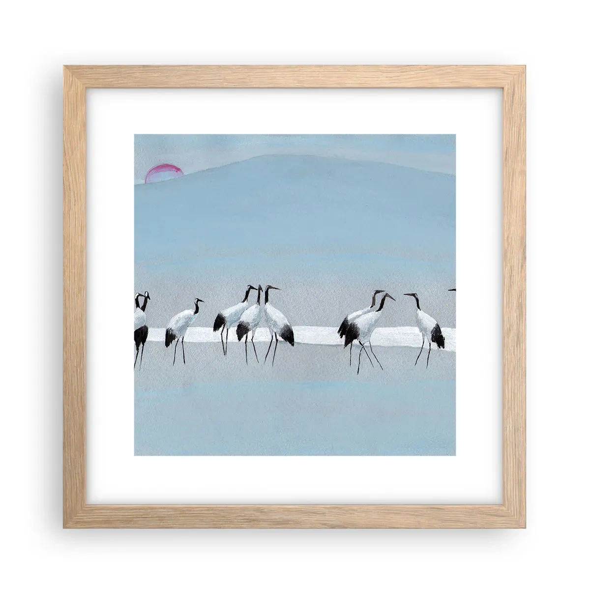 Poster în ramă de stejar deschis - După o zi fierbinte - 30x30 cm