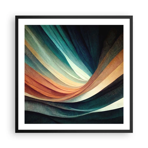 Poster în ramă neagră - Țesute din culori - 60x60 cm