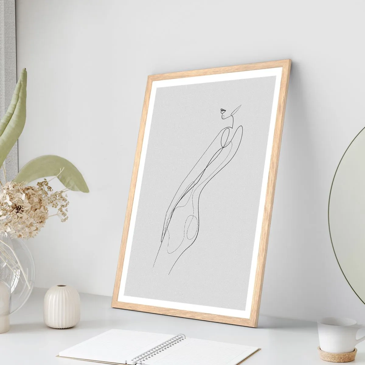 Poster în ramă de stejar deschis - Abia o promisiune - 70x100 cm