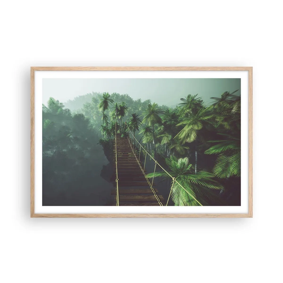 Poster în ramă de stejar deschis - Deasupra cazanului verde - 91x61 cm