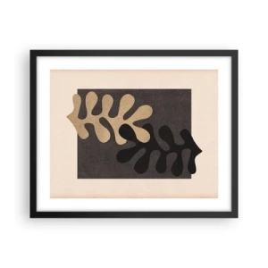 Poster în ramă neagră - Absență și completare - 50x40 cm