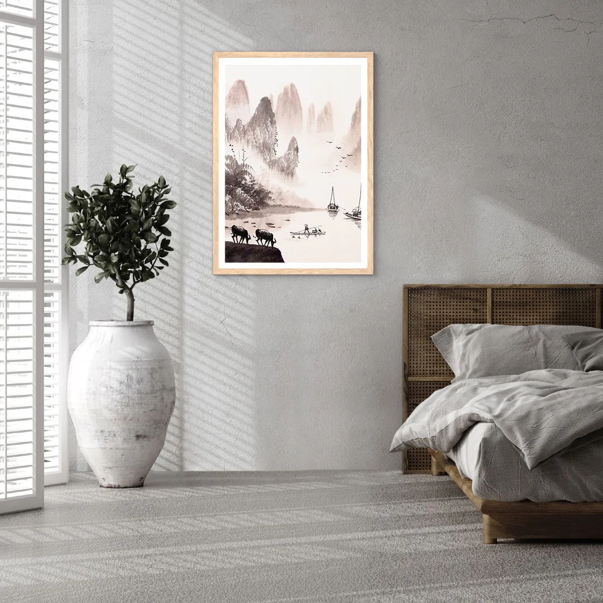 Poster în ramă de stejar deschis - Viața exotică de zi cu zi a Estului - 70x100 cm