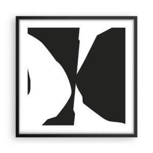 Poster în ramă neagră - Pozitiv -negativ - 50x50 cm