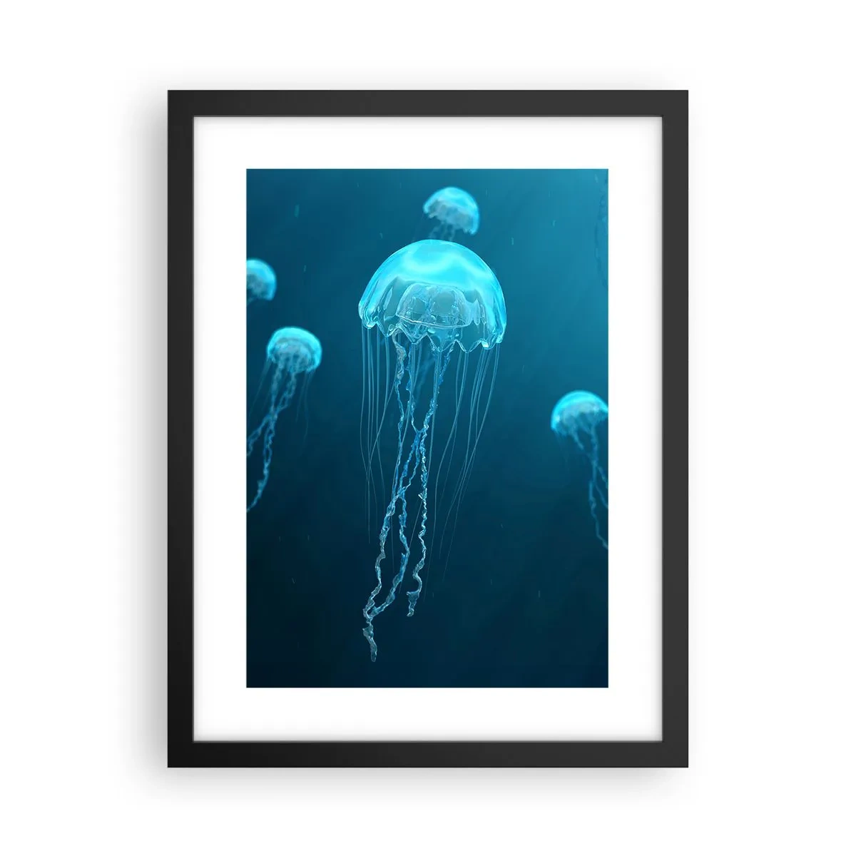 Poster în ramă neagră - Dansul oceanic - 30x40 cm
