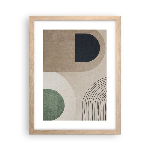 Poster în ramă de stejar deschis - Blândețea ovalului - 30x40 cm