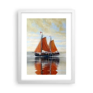 Poster în ramă albă - Hei, marinarule, navighează... - 30x40 cm