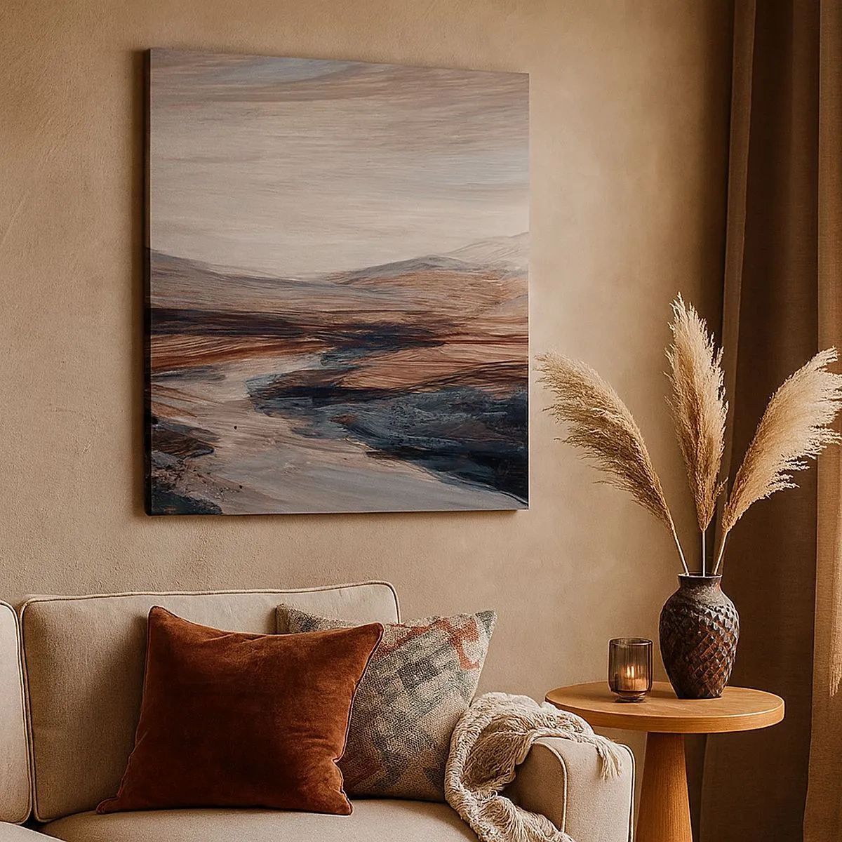 Tablou pe pânză -  Valea liniștită - 30x30 cm