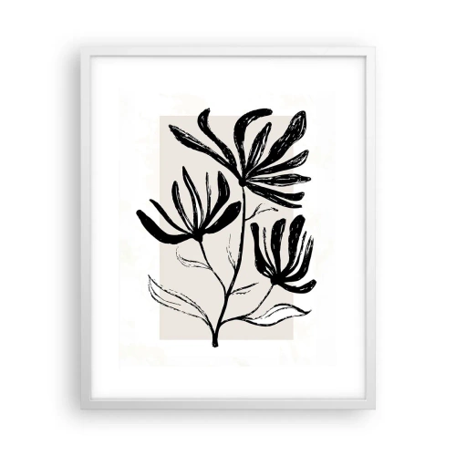 Poster în ramă albă - Schiță pentru ierbar - 40x50 cm