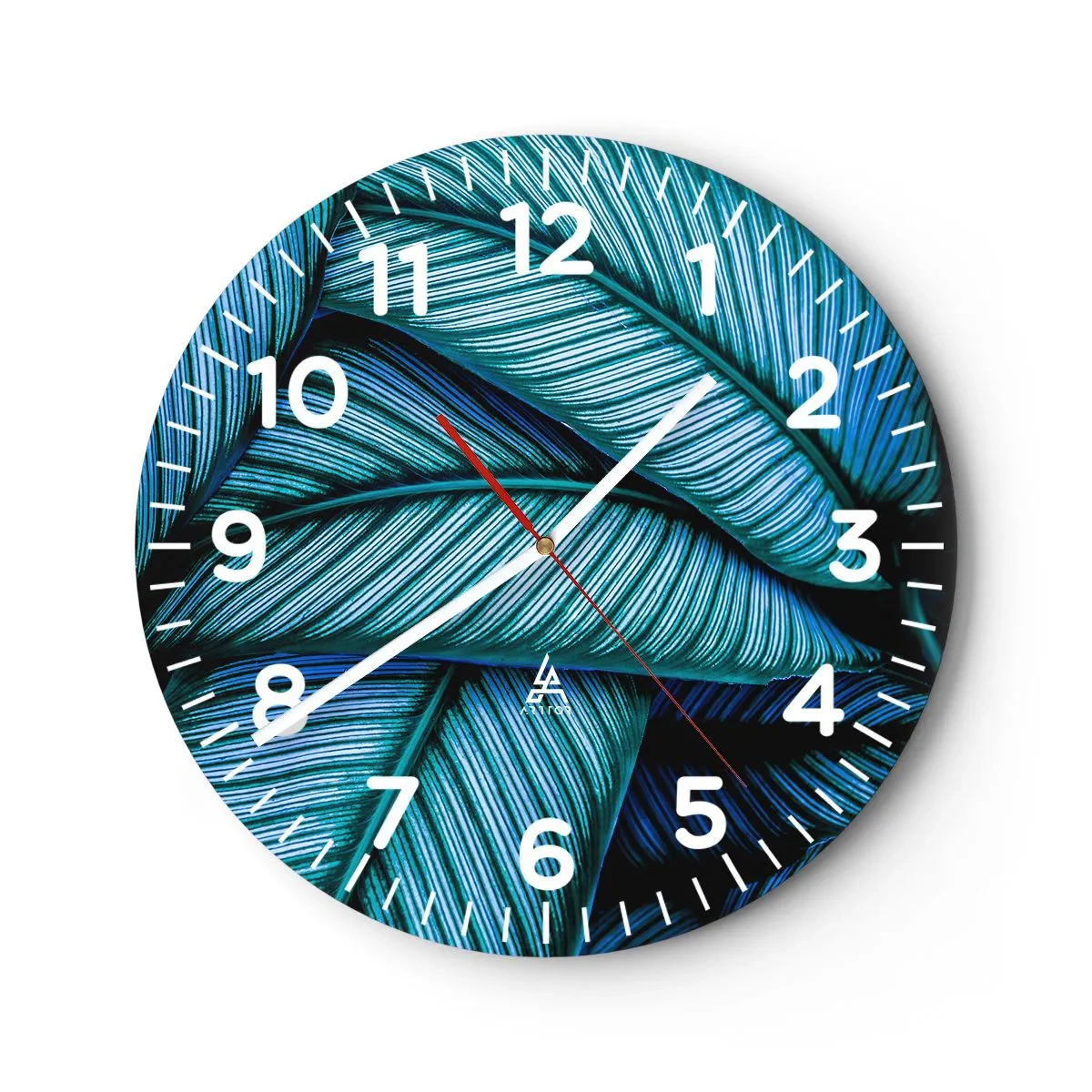 Ceas de perete - Ceas pe sticlă - Linii de viață - 40x40 cm