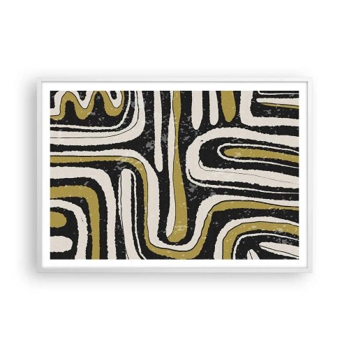 Poster în ramă albă - Compoziție: pasaje și alei - 100x70 cm