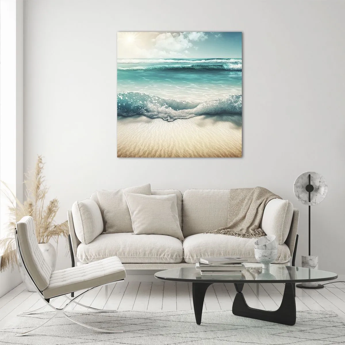 Tablou pe sticlă - Calmul oceanului - 30x30 cm