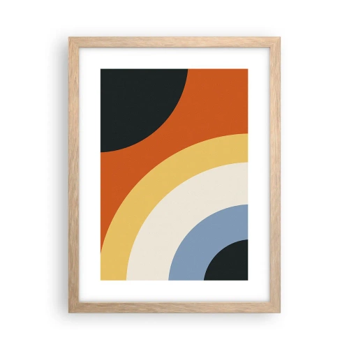 Poster în ramă de stejar deschis - Spre sine - 30x40 cm