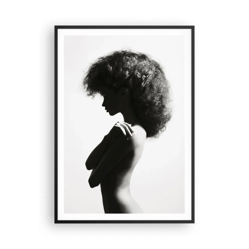 Poster în ramă neagră - Ca o floare pe o tulpină subțire - 70x100 cm